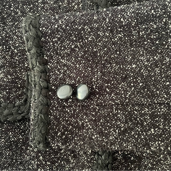 Modus Art Channel type black & white tweed jacket with braided edge detailing M - Picture 5 of 9